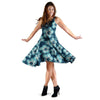 Blue Hibiscus Hawaiian Print Dress-grizzshop