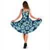 Blue Hibiscus Hawaiian Print Dress-grizzshop