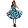 Blue Hibiscus Hawaiian Print Dress-grizzshop