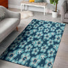 Blue Hibiscus Hawaiian Print Floor Mat-grizzshop