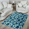 Blue Hibiscus Hawaiian Print Floor Mat-grizzshop