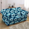 Blue Hibiscus Hawaiian Print Loveseat Cover-grizzshop