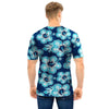 Blue Hibiscus Hawaiian Print Men T Shirt-grizzshop