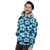 Blue Hibiscus Hawaiian Print Men's Hoodie-grizzshop