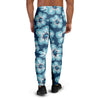 Blue Hibiscus Hawaiian Print Men's Joggers-grizzshop