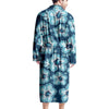 Blue Hibiscus Hawaiian Print Men's Robe-grizzshop