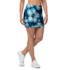 Blue Hibiscus Hawaiian Print Mini Skirt-grizzshop