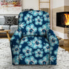 Blue Hibiscus Hawaiian Print Recliner Cover-grizzshop