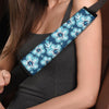 Blue Hibiscus Hawaiian Print Seat Belt Cover-grizzshop