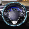 Blue Hibiscus Hawaiian Print Steering Wheel Cover-grizzshop