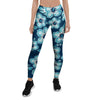 Blue Hibiscus Hawaiian Print Women's Leggings-grizzshop