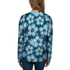 Blue Hibiscus Hawaiian Print Women's Sweatshirt-grizzshop