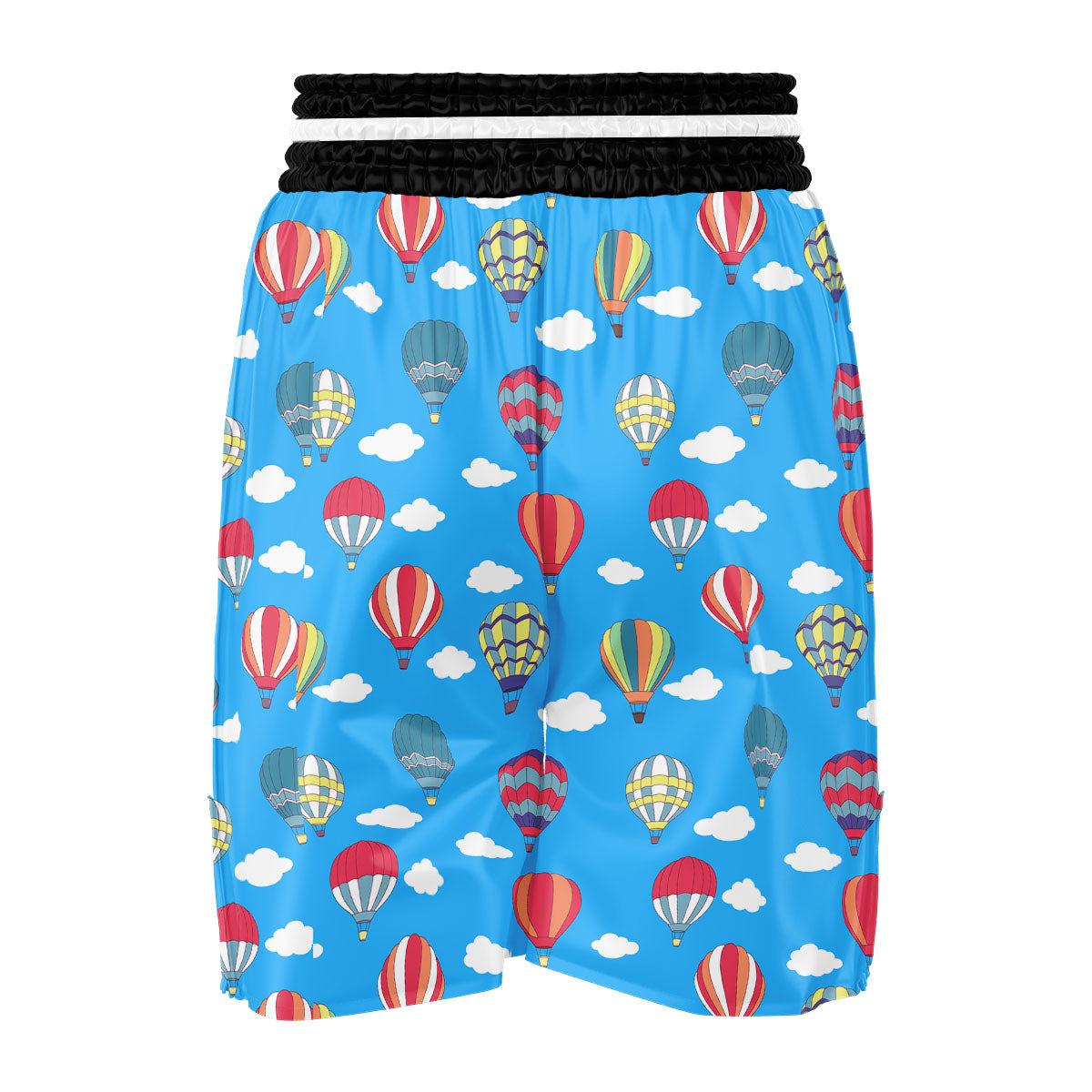 Blue Hot Air Balloon Print Pattern Boxing Shorts-grizzshop