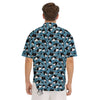 Blue Killer Whale Print Pattern Men's Short Sleeve Shirts-grizzshop