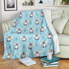 Blue Koala Pattern Print Blanket-grizzshop