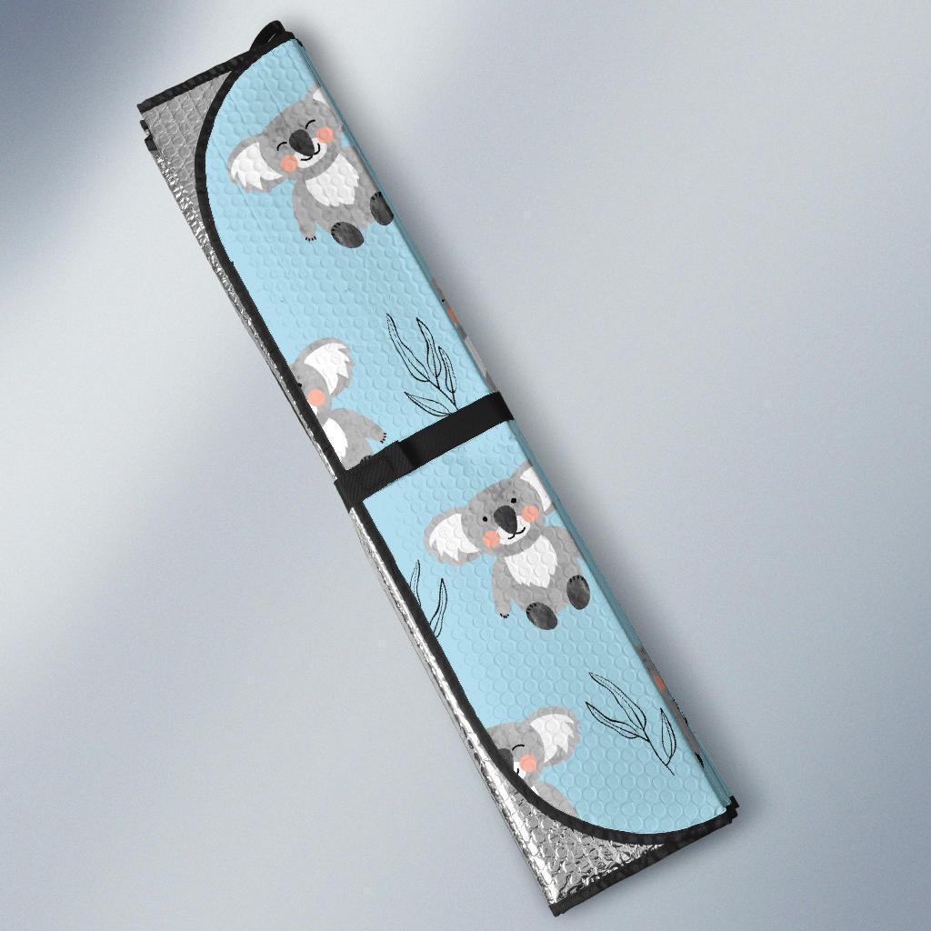 Blue Koala Pattern Print Car Sun Shade-grizzshop