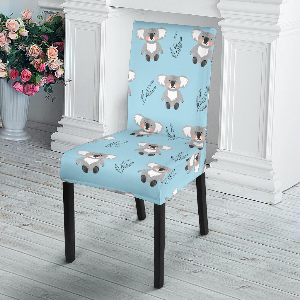 Blue Koala Pattern Print Chair Cover-grizzshop