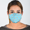 Blue Koala Pattern Print Face Mask-grizzshop