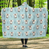 Blue Koala Pattern Print Hooded Blanket-grizzshop