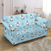 Blue Koala Pattern Print Loveseat Cover-grizzshop