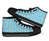 Blue Koala Pattern Print Men Women's High Top Shoes-grizzshop