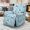 Blue Koala Pattern Print Recliner Cover-grizzshop