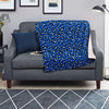 Blue Leopard Print Pattern Blanket-grizzshop