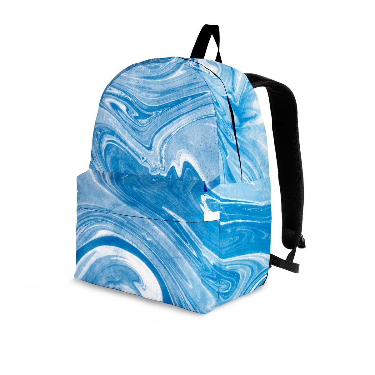 Blue Liquid Marble Backpack-grizzshop