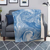 Blue Liquid Marble Blanket-grizzshop