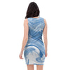 Blue Liquid Marble Bodycon Dress-grizzshop