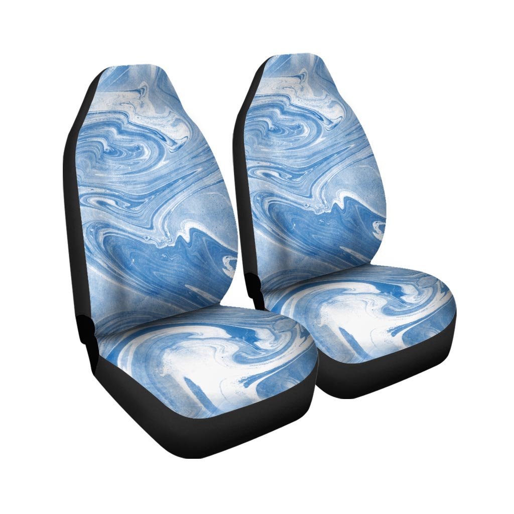 Blue Liquid Marble Car Seat Covers-grizzshop