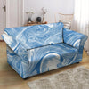 Blue Liquid Marble Loveseat Cover-grizzshop