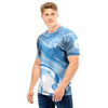 Blue Liquid Marble Men T Shirt-grizzshop