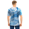 Blue Liquid Marble Men T Shirt-grizzshop