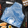 Blue Liquid Marble Men's Apron-grizzshop