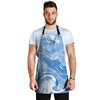 Blue Liquid Marble Men's Apron-grizzshop