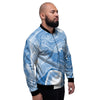 Blue Liquid Marble Men's Bomber Jacket-grizzshop