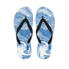 Blue Liquid Marble Men's Flip Flops-grizzshop