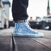 Blue Liquid Marble Men's High Top Shoes-grizzshop