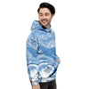 Blue Liquid Marble Men's Hoodie-grizzshop