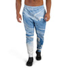 Blue Liquid Marble Men's Joggers-grizzshop