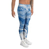 Blue Liquid Marble Men's Leggings-grizzshop