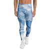 Blue Liquid Marble Men's Leggings-grizzshop