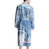 Blue Liquid Marble Men's Robe-grizzshop