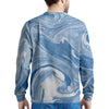 Blue Liquid Marble Men's Sweatshirt-grizzshop