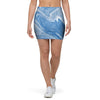 Blue Liquid Marble Mini Skirt-grizzshop