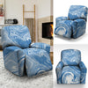 Blue Liquid Marble Recliner Cover-grizzshop