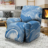 Blue Liquid Marble Recliner Cover-grizzshop