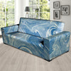 Blue Liquid Marble Sofa Cover-grizzshop