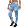 Blue Liquid Marble Women's Joggers-grizzshop